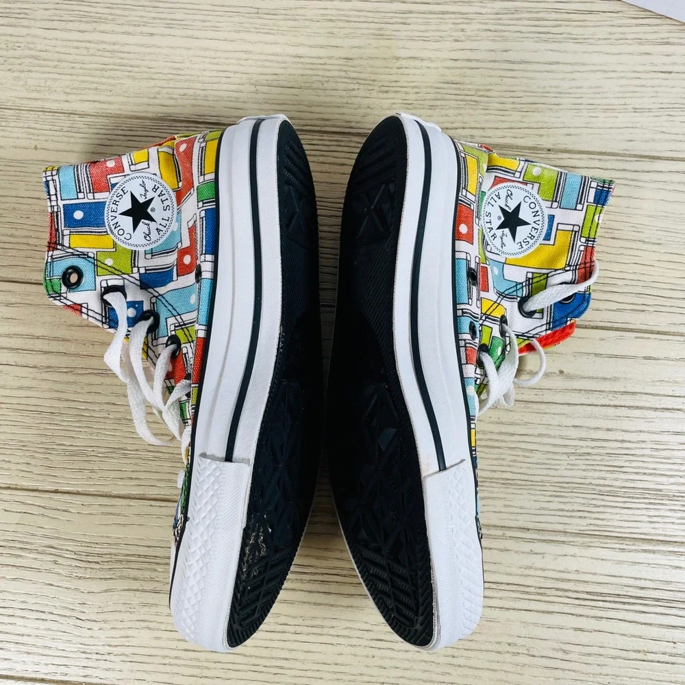 Converse All Star‎ High Top Colorful Graphic Sneakers Youth Mens 3.5 Womens 5.5